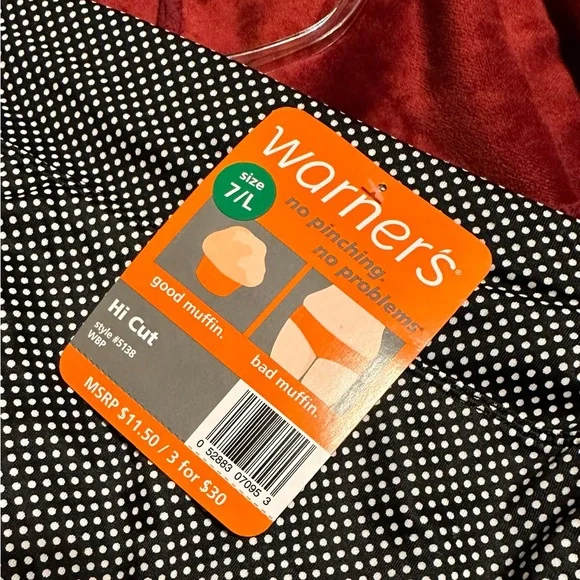 BWT Warner’s Ladies Size 7 (L) Muffin Top Control High Rise Brief - Picture 7 of 11